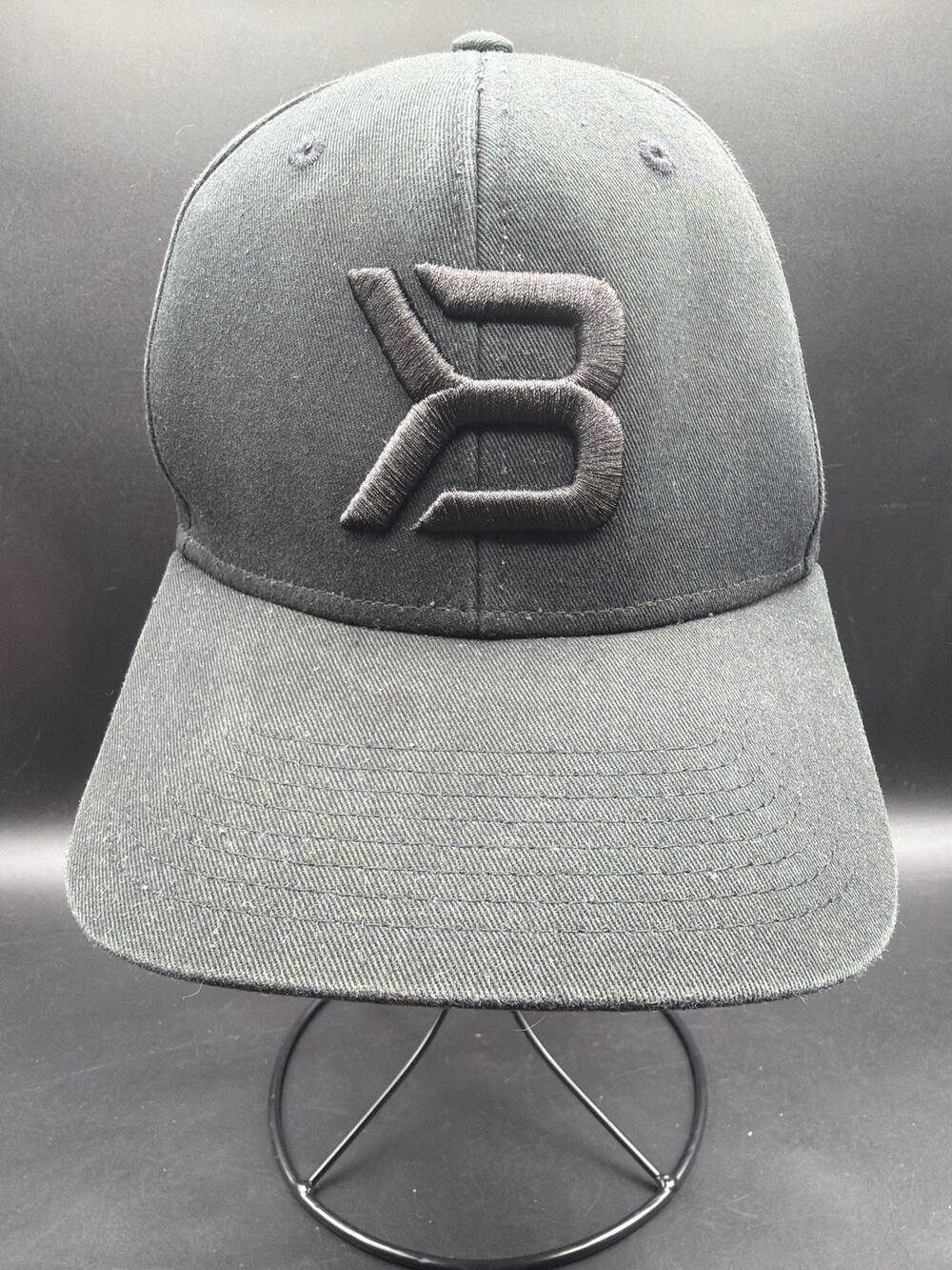 Better Bodies Twill Flat Bill Snapback Hat Black Embroidered Logo Adjustable Cap